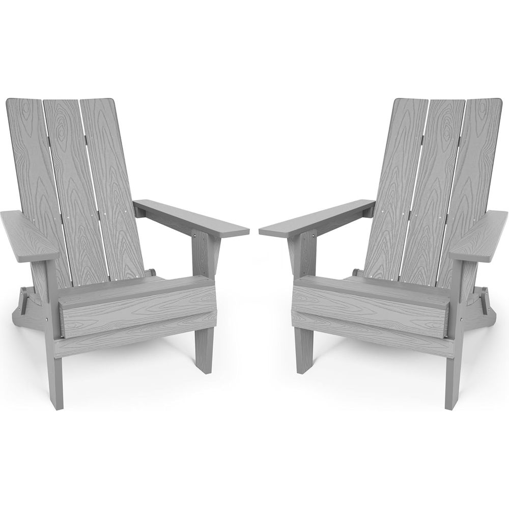 Adirondack Chair Wood - Set of 2 Oversized Plastic Adirondack
