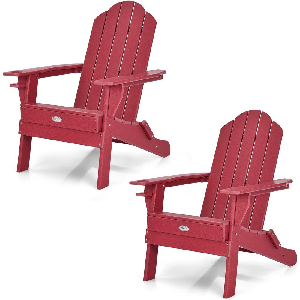 Adirondack Chair Wood - Weather-Resistant HDPE Outdoor Adirondack Chairs with