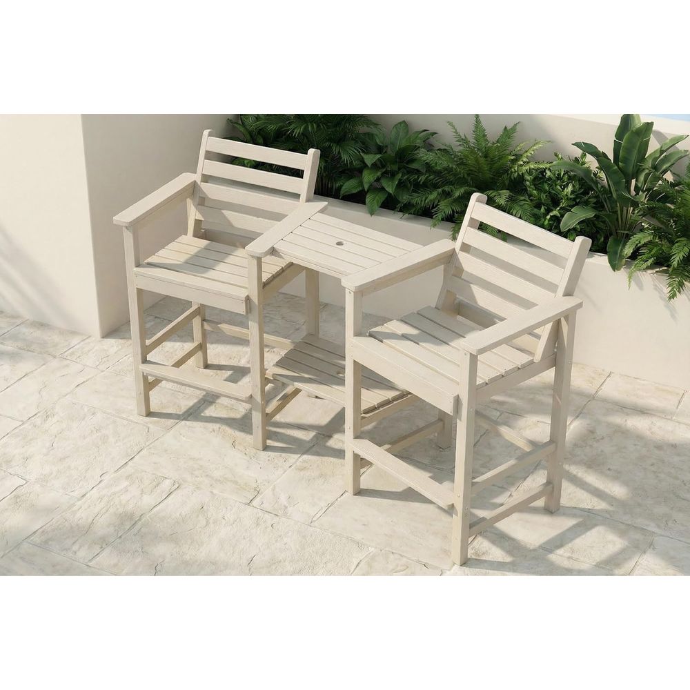 Adirondack Chair Wood - Outdoor HDPE Adirondack Style Bar Chairs