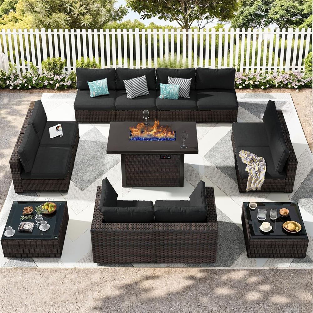 13-Piece Outdoor Sectional Pat - Outdoor Furniture With Fire Pit incelemesi ve fiyatı