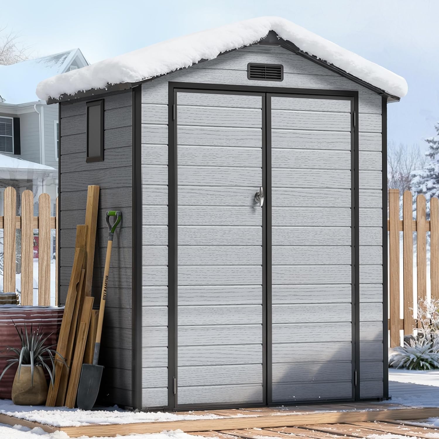 6X4 FT Outdoor Shed, Plastic S - Outdoor Furniture Sale incelemesi ve fiyatı