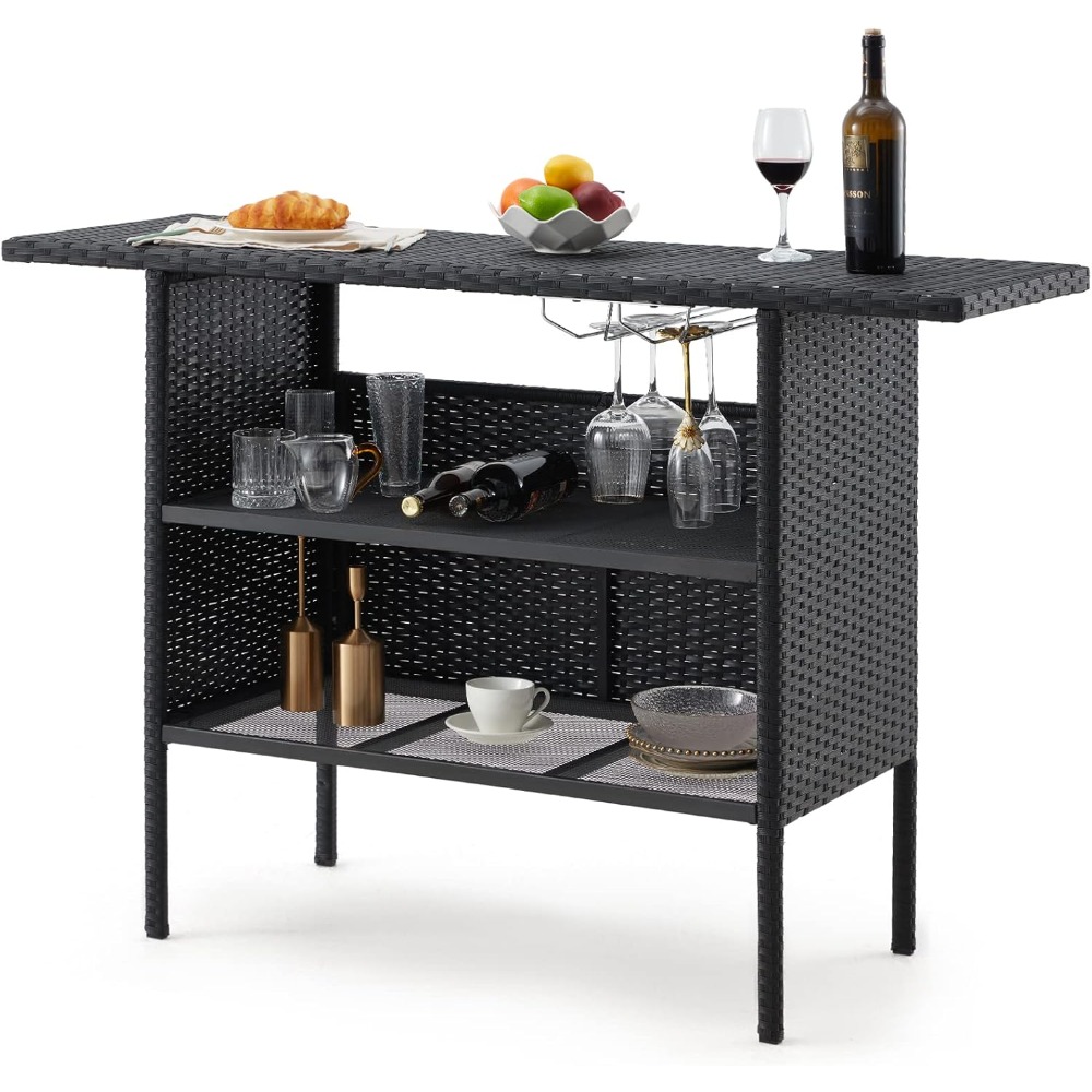 Outdoor Patio Wicker Bar Count - Outdoor Furniture With Fire Pit incelemesi ve fiyatı