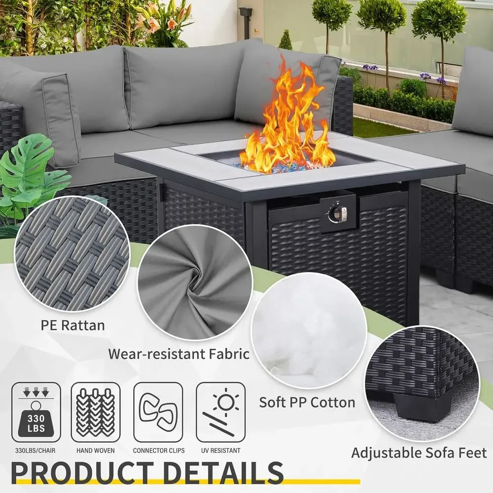 5-Piece Outdoor Patio Furnitur - Outdoor Furniture With Fire Pit incelemesi ve fiyatı