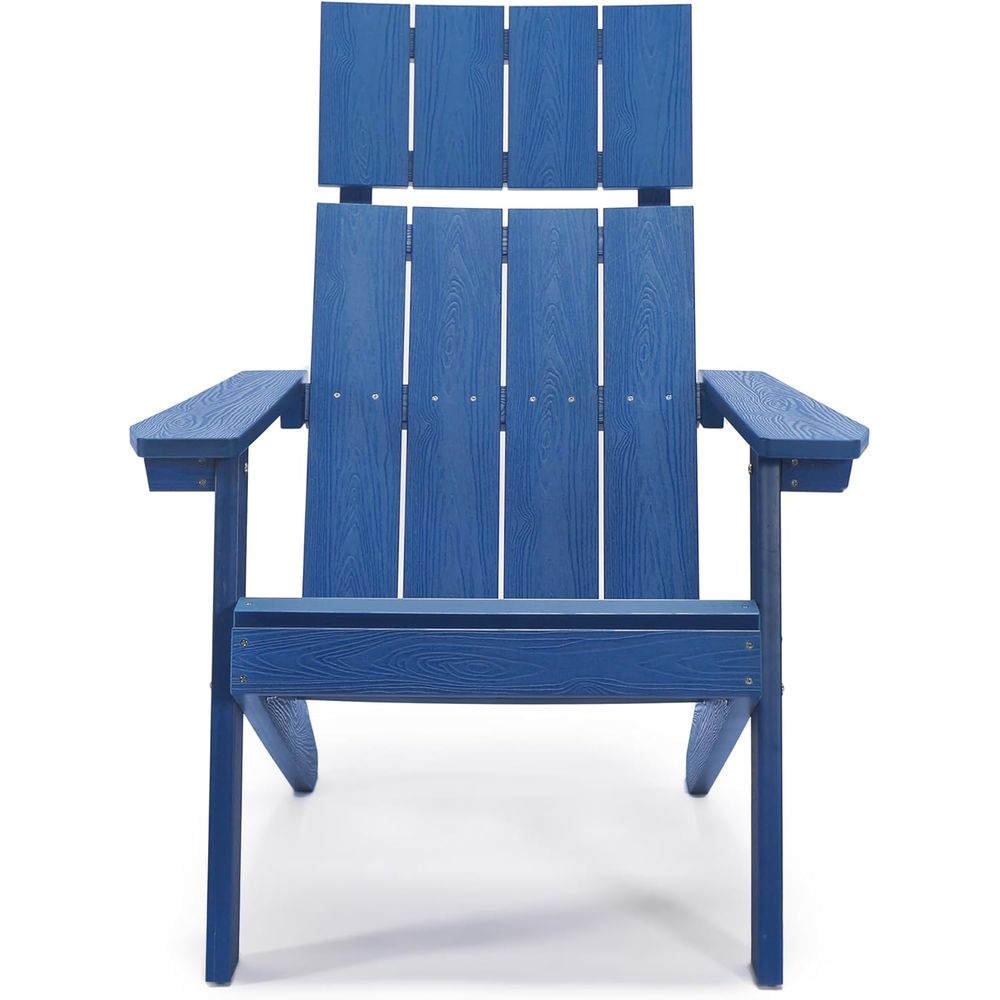Set of 2 Navy Blue High-Back W - Adirondack Chair Wood incelemesi ve fiyatı