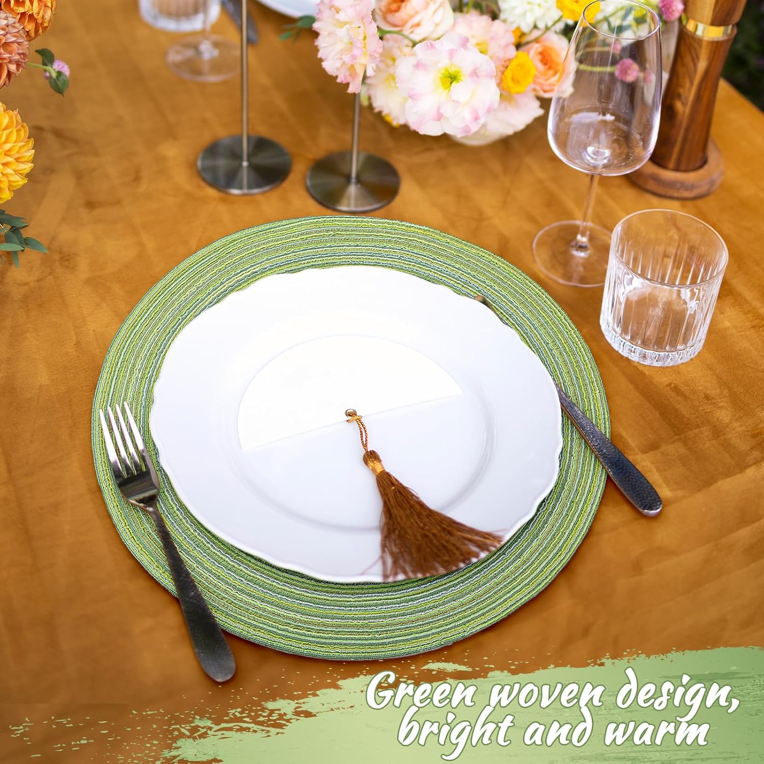 Sage Green Woven Placemats And - Outdoor Furniture Sale incelemesi ve fiyatı
