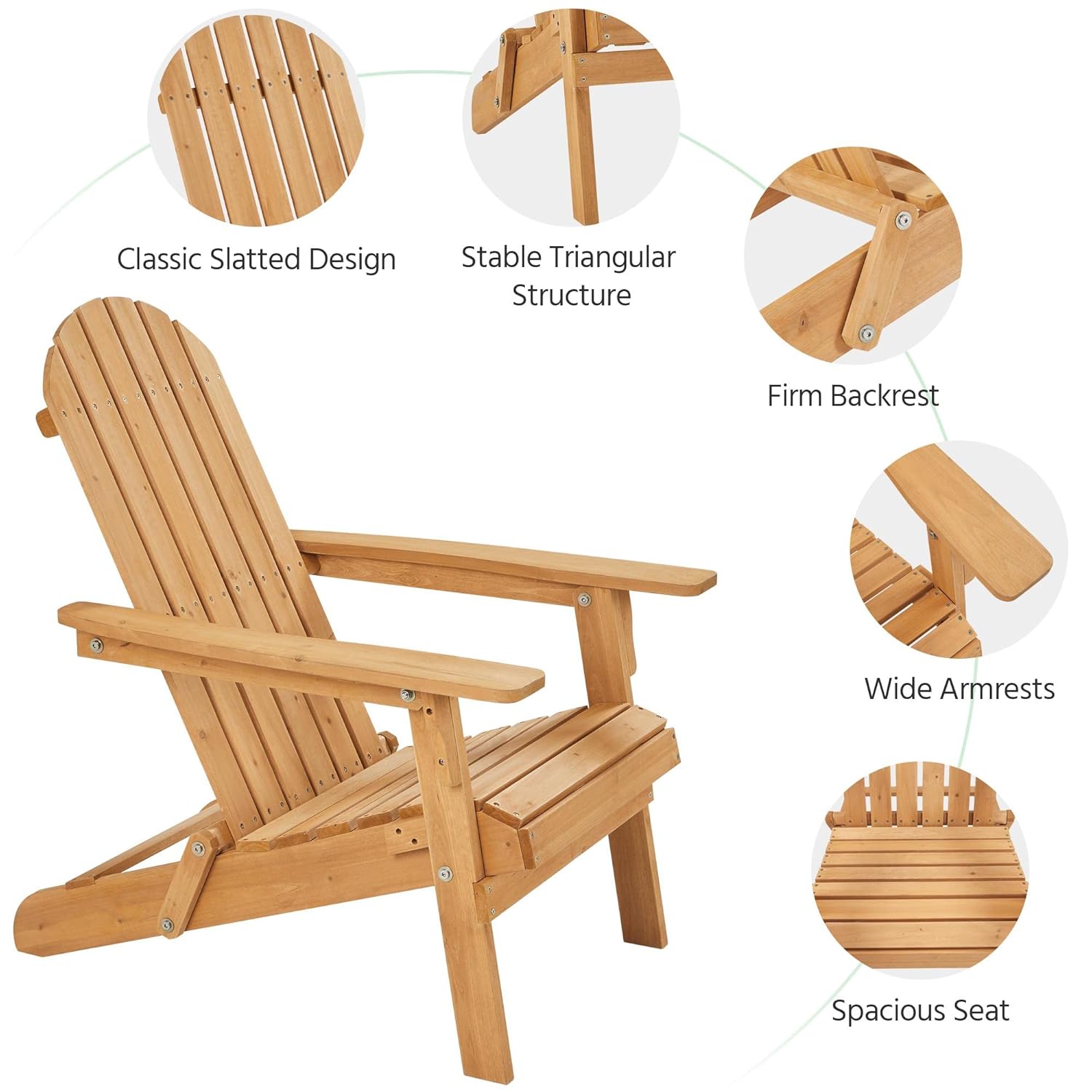 Folding Adirondack Chair Set o - Adirondack Chair Wood incelemesi ve fiyatı