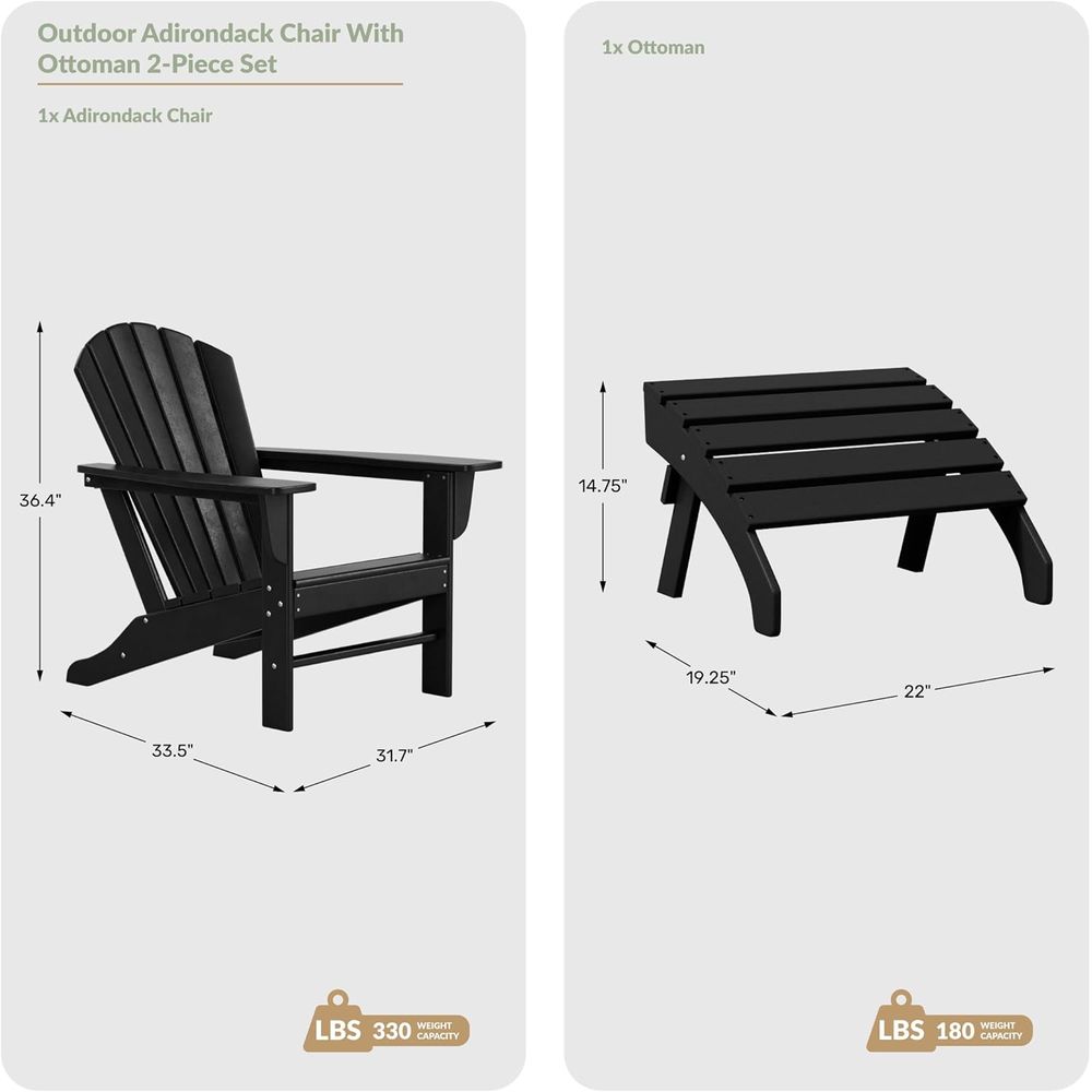 All-Weather HDPE Outdoor Adiro - Adirondack Chair Wood incelemesi ve fiyatı
