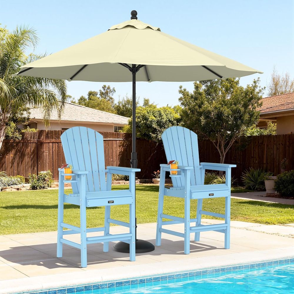 Set of 2 Durable Weather-Resis - Adirondack Chair Wood incelemesi ve fiyatı