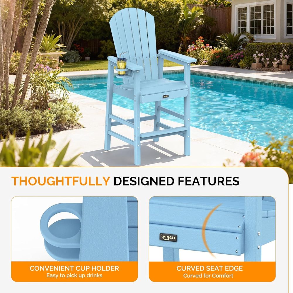 Set of 2 Durable Weather-Resis - Adirondack Chair Wood incelemesi ve fiyatı