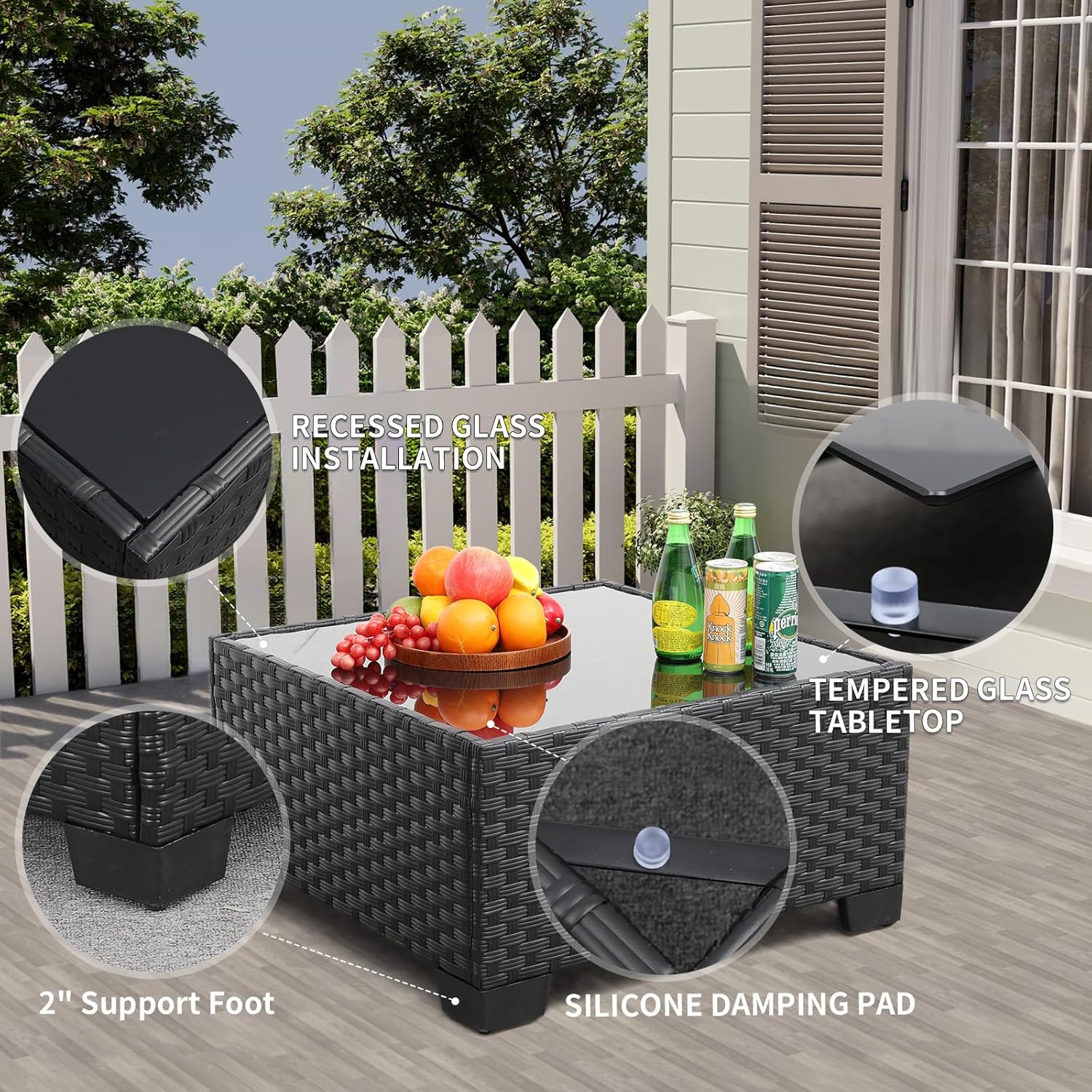9 Pieces Outdoor Sectional All - Outdoor Furniture With Fire Pit incelemesi ve fiyatı