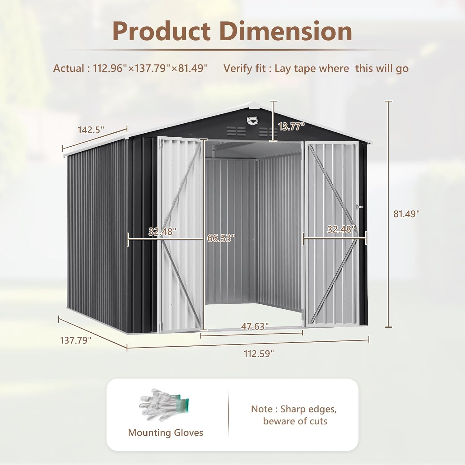 10x12 FT Metal Outdoor Storage - Outdoor Furniture Sale incelemesi ve fiyatı