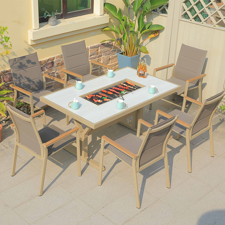 Hot Sale Cast Aluminum Fire Pi - Outdoor Furniture With Fire Pit incelemesi ve fiyatı