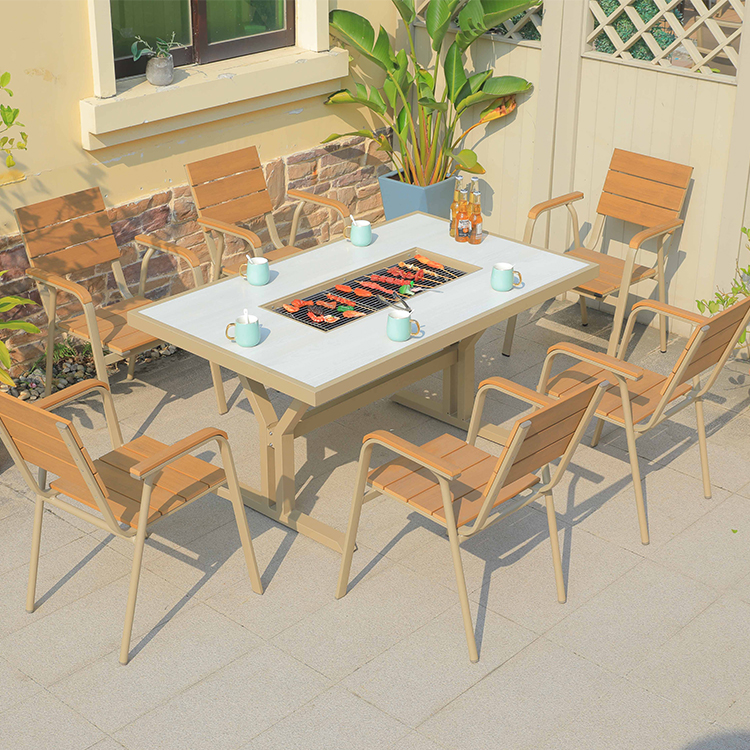 Hot Sale Cast Aluminum Fire Pi - Outdoor Furniture With Fire Pit incelemesi ve fiyatı