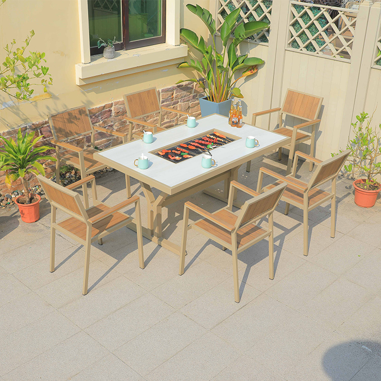 Hot Sale Cast Aluminum Fire Pi - Outdoor Furniture With Fire Pit incelemesi ve fiyatı
