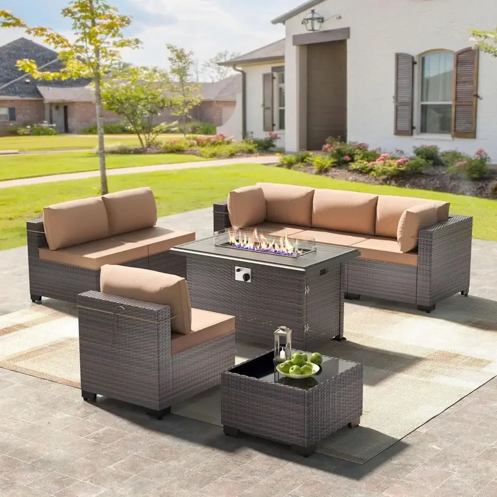 8-Piece Outdoor Patio Furnitur - Outdoor Furniture With Fire Pit incelemesi ve fiyatı