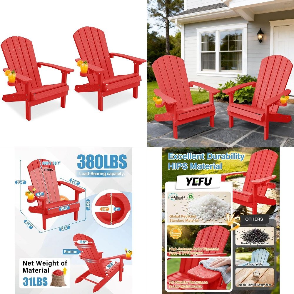 Adirondack Chairs Set of 2 Pla - Adirondack Chair Wood incelemesi ve fiyatı