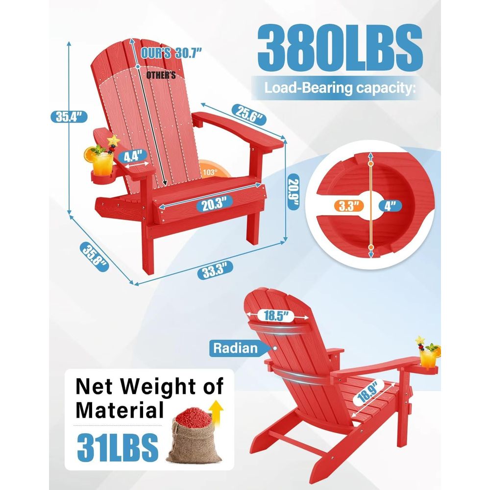 Adirondack Chairs Set of 2 Pla - Adirondack Chair Wood incelemesi ve fiyatı