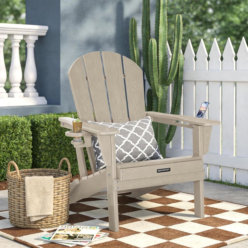 Weather-Resistant Dual Cup Hol - Adirondack Chair Wood incelemesi ve fiyatı