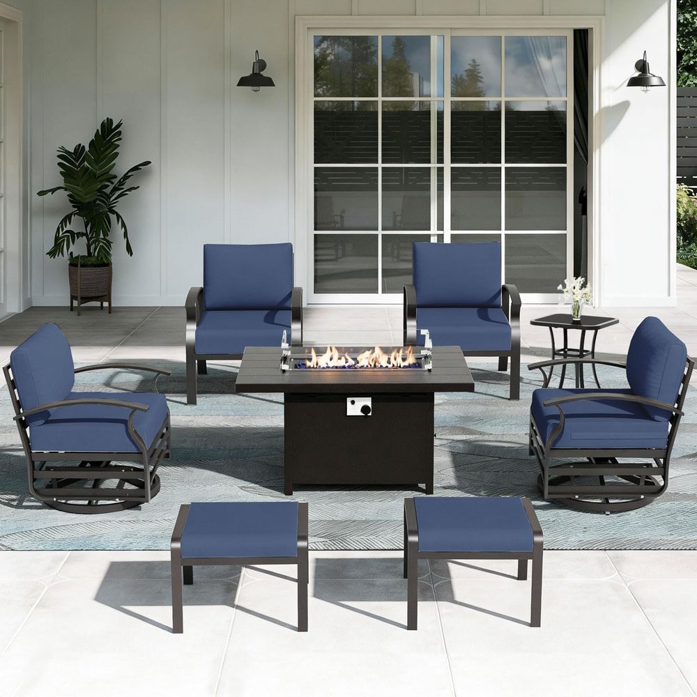 Aluminum Patio Furniture Set w - Outdoor Furniture With Fire Pit incelemesi ve fiyatı