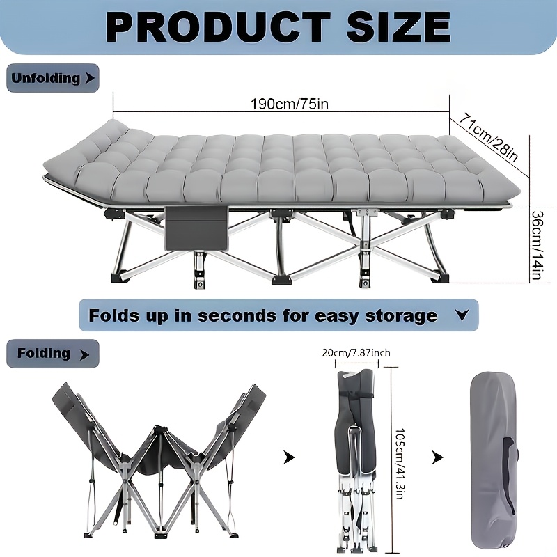 1-Piece 75-Inch Folding Bed, C - Outdoor Furniture Under $100 incelemesi ve fiyatı