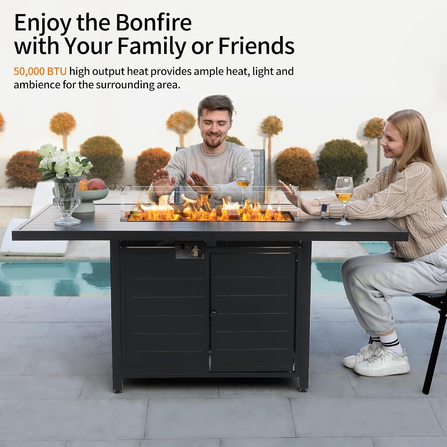 7 Pieces Patio Furniture Set w - Outdoor Furniture With Fire Pit incelemesi ve fiyatı