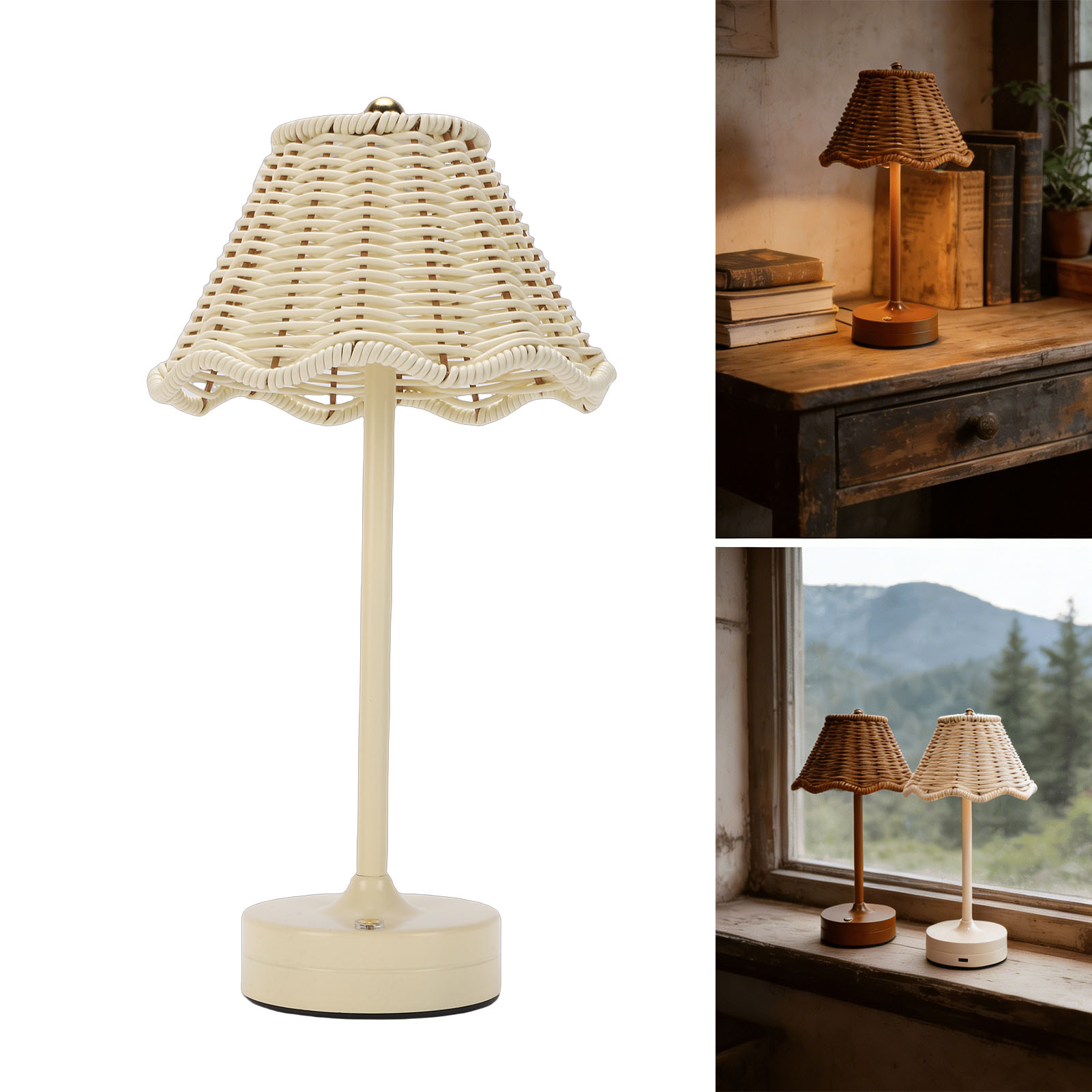 LED Vintage Rattan Table Lamp  - Outdoor Furniture Sale incelemesi ve fiyatı
