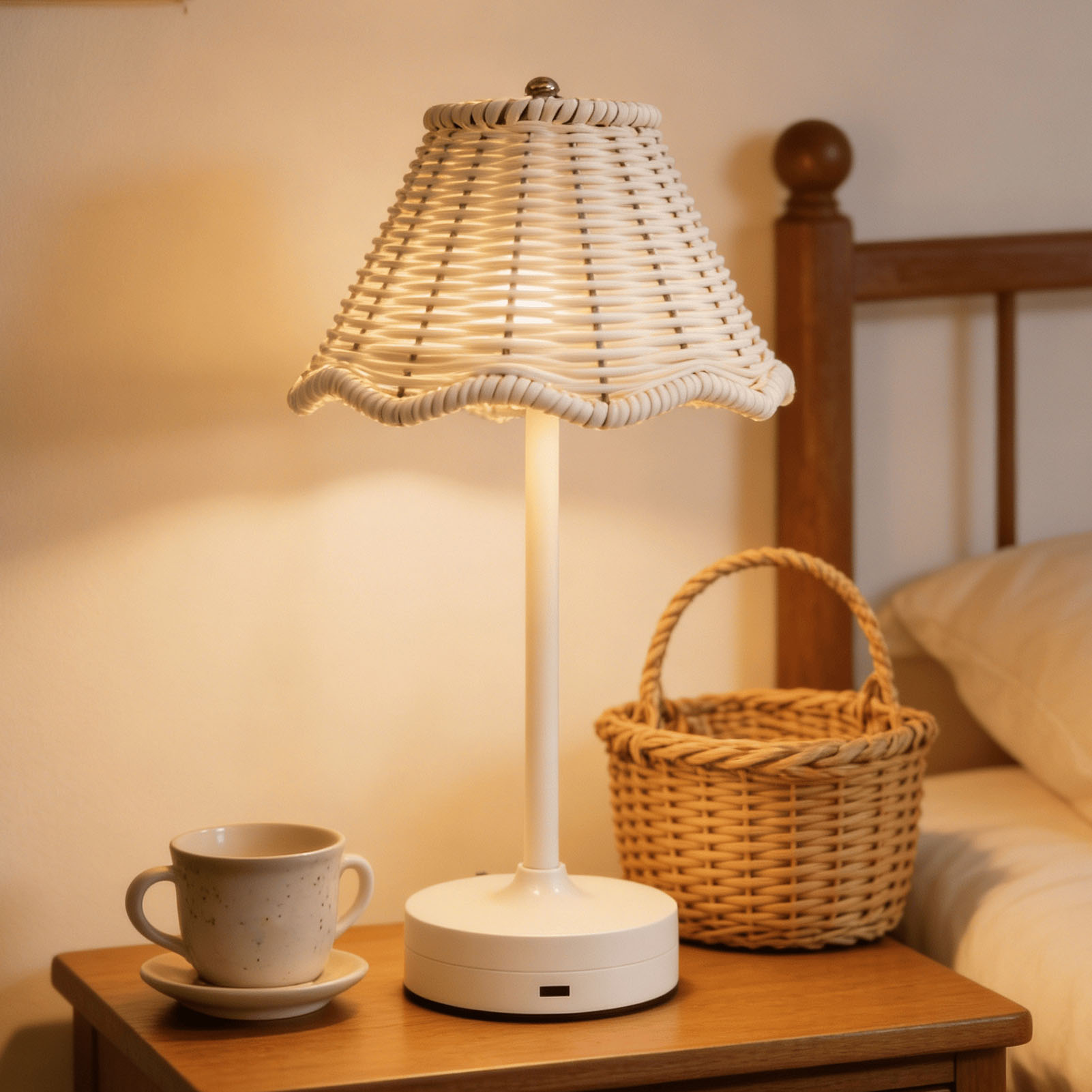 LED Vintage Rattan Table Lamp  - Outdoor Furniture Sale incelemesi ve fiyatı