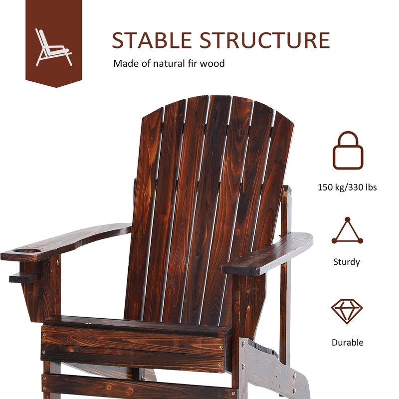 Outsunny Wooden Adirondack Cha - Adirondack Chair Wood incelemesi ve fiyatı
