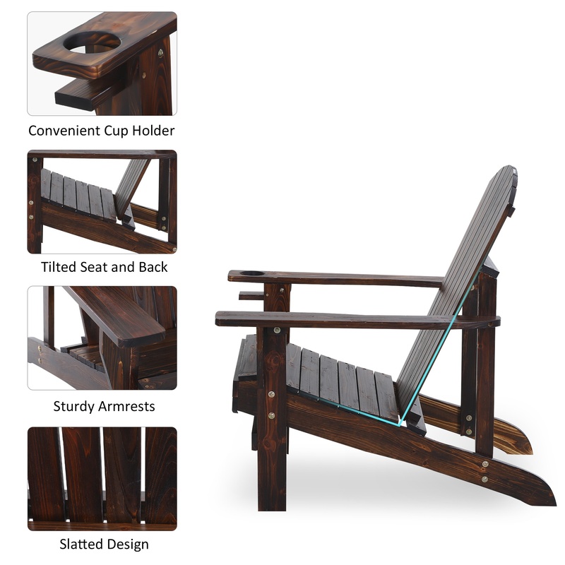 Outsunny Wooden Adirondack Cha - Adirondack Chair Wood incelemesi ve fiyatı