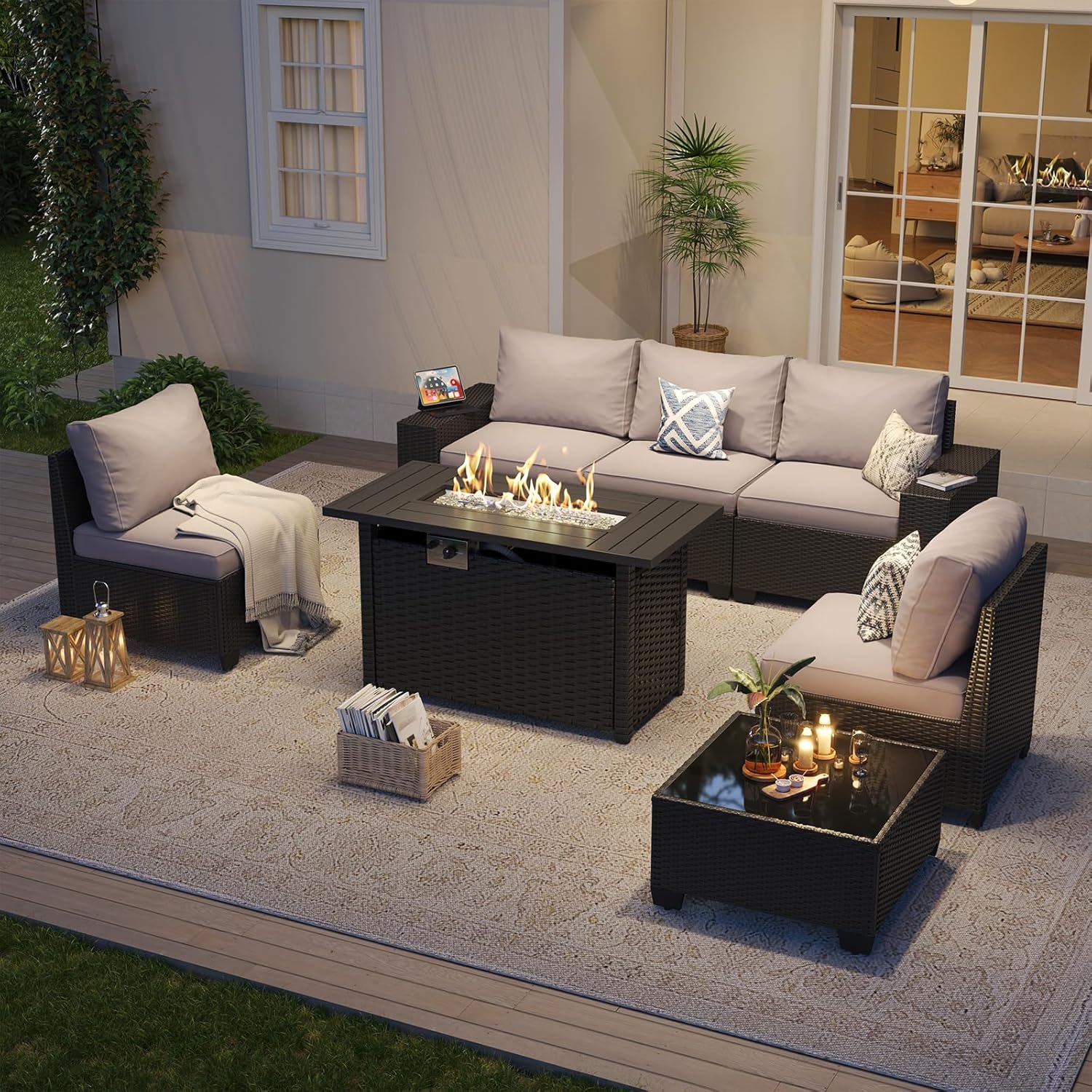 Outdoor Patio Furniture Set wi - Outdoor Furniture With Fire Pit incelemesi ve fiyatı