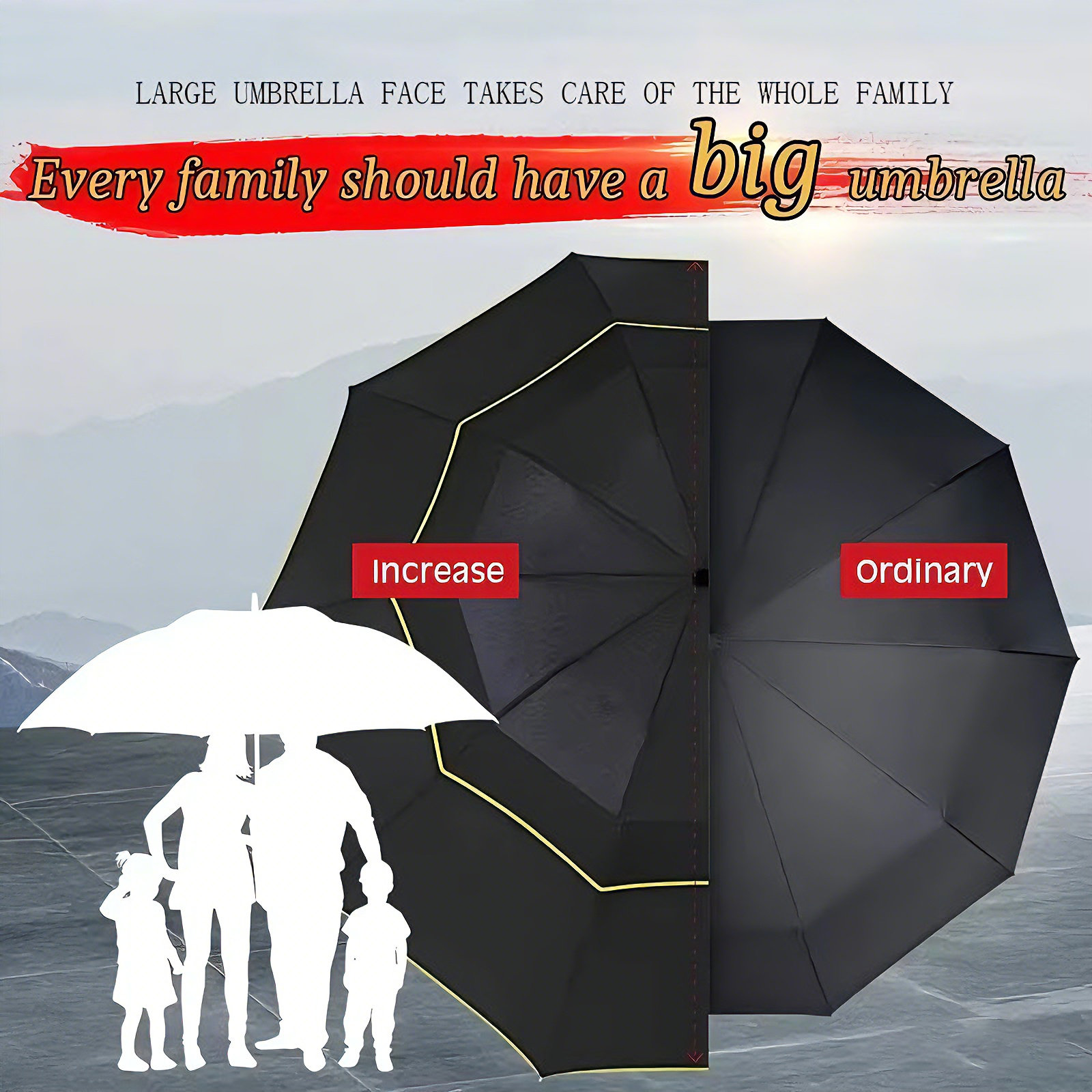 Double Strong Wind Resistant U - Parasol Umbrella Large incelemesi ve fiyatı