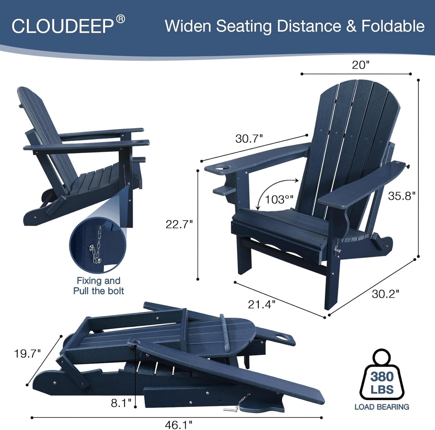 Folding Adirondack Chairs Set  - Adirondack Chair Wood incelemesi ve fiyatı