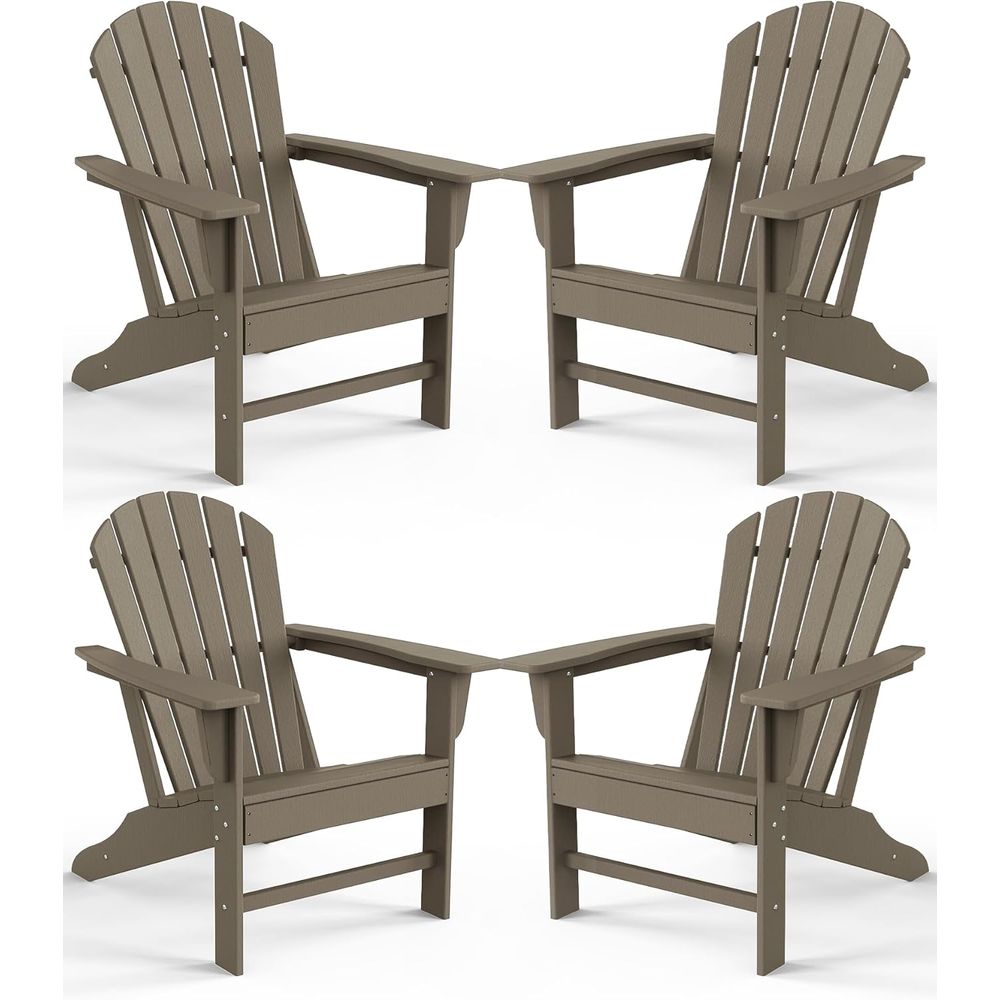 4-Piece Poly Lumber Patio Chai - Outdoor Furniture With Fire Pit incelemesi ve fiyatı