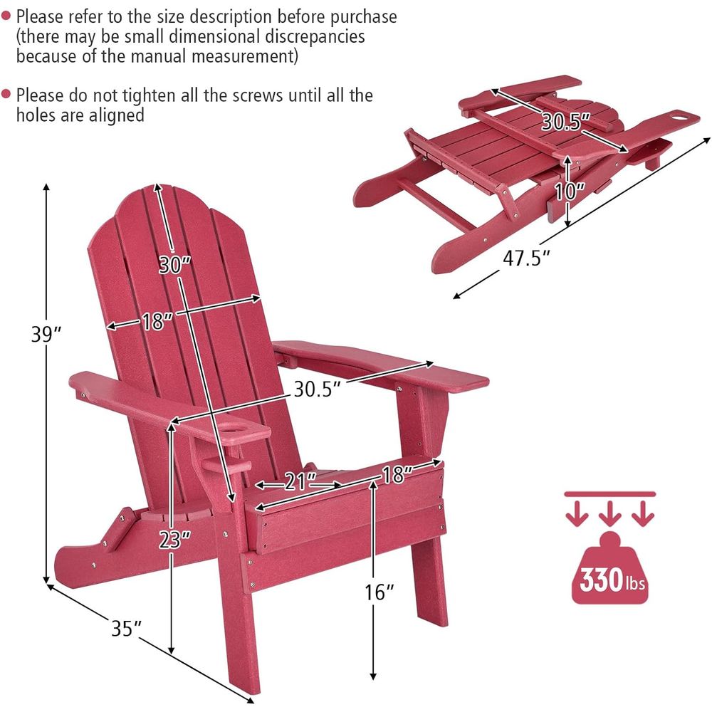 Weather-Resistant HDPE Outdoor - Adirondack Chair Wood incelemesi ve fiyatı