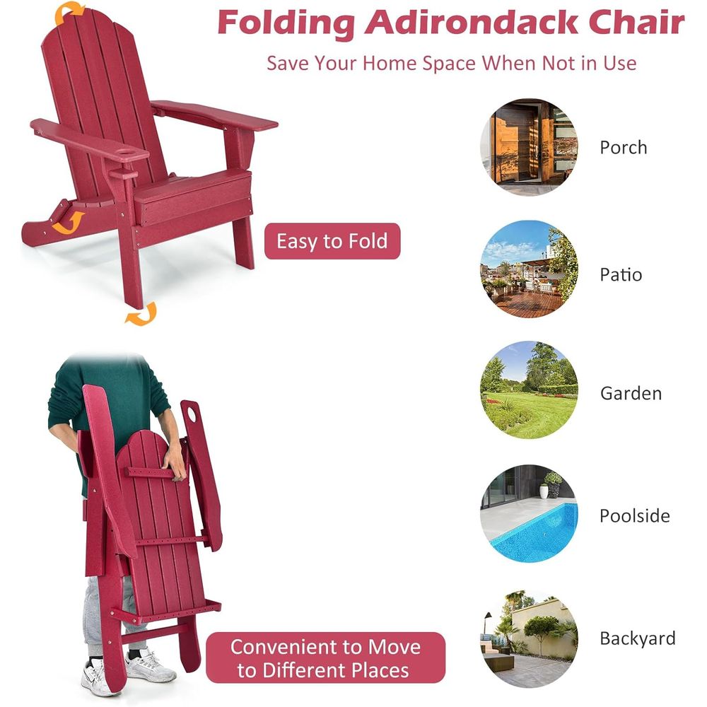 Weather-Resistant HDPE Outdoor - Adirondack Chair Wood incelemesi ve fiyatı
