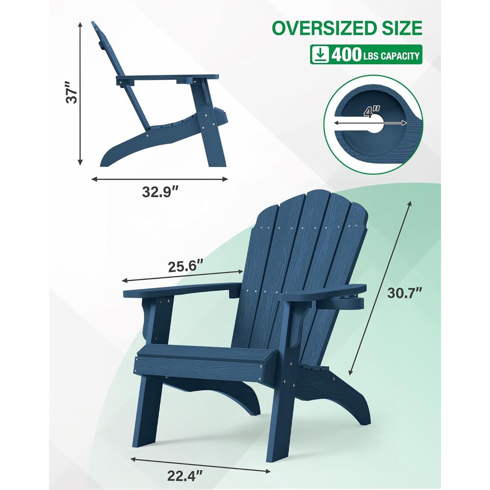 Durable Navy Blue Oversized Ad - Adirondack Chair Wood incelemesi ve fiyatı