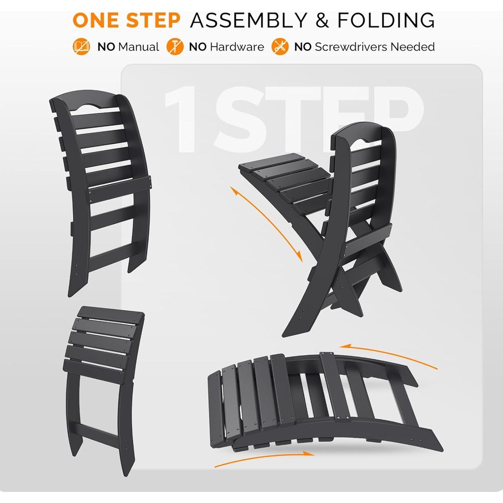 Set of 2 Durable Plastic Adiro - Adirondack Chair Wood incelemesi ve fiyatı