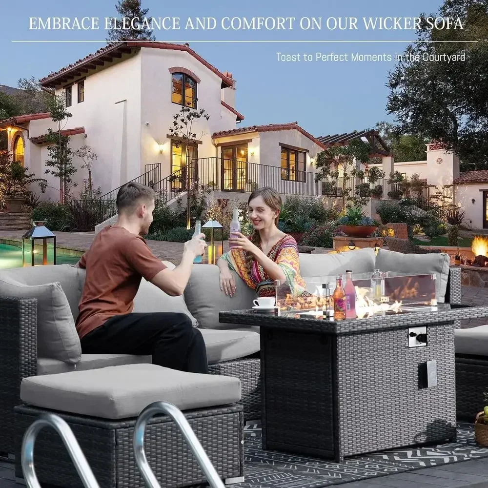 6-Person Weather-Resistant Out - Outdoor Furniture With Fire Pit incelemesi ve fiyatı