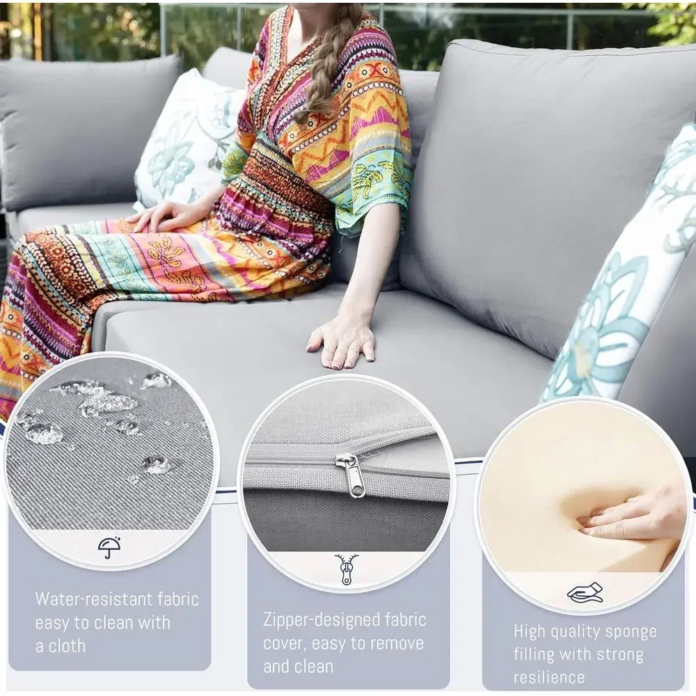 6-Person Weather-Resistant Out - Outdoor Furniture With Fire Pit incelemesi ve fiyatı