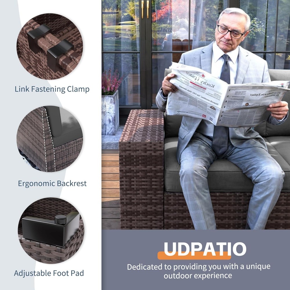Sectional Sofa Set with Fire P - Outdoor Furniture With Fire Pit incelemesi ve fiyatı