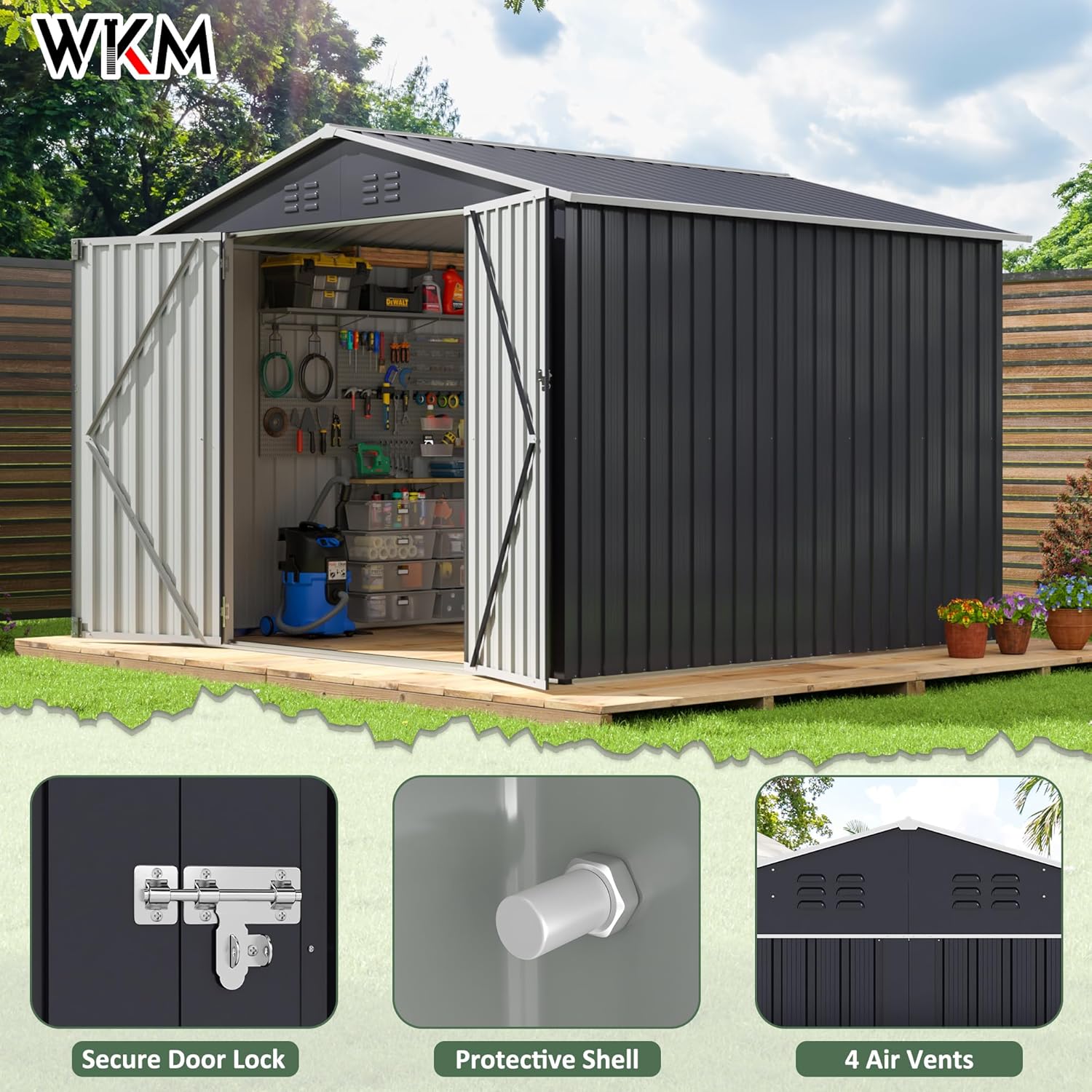 8x8 FT Outdoor Storage Shed, U - Outdoor Furniture Sale incelemesi ve fiyatı
