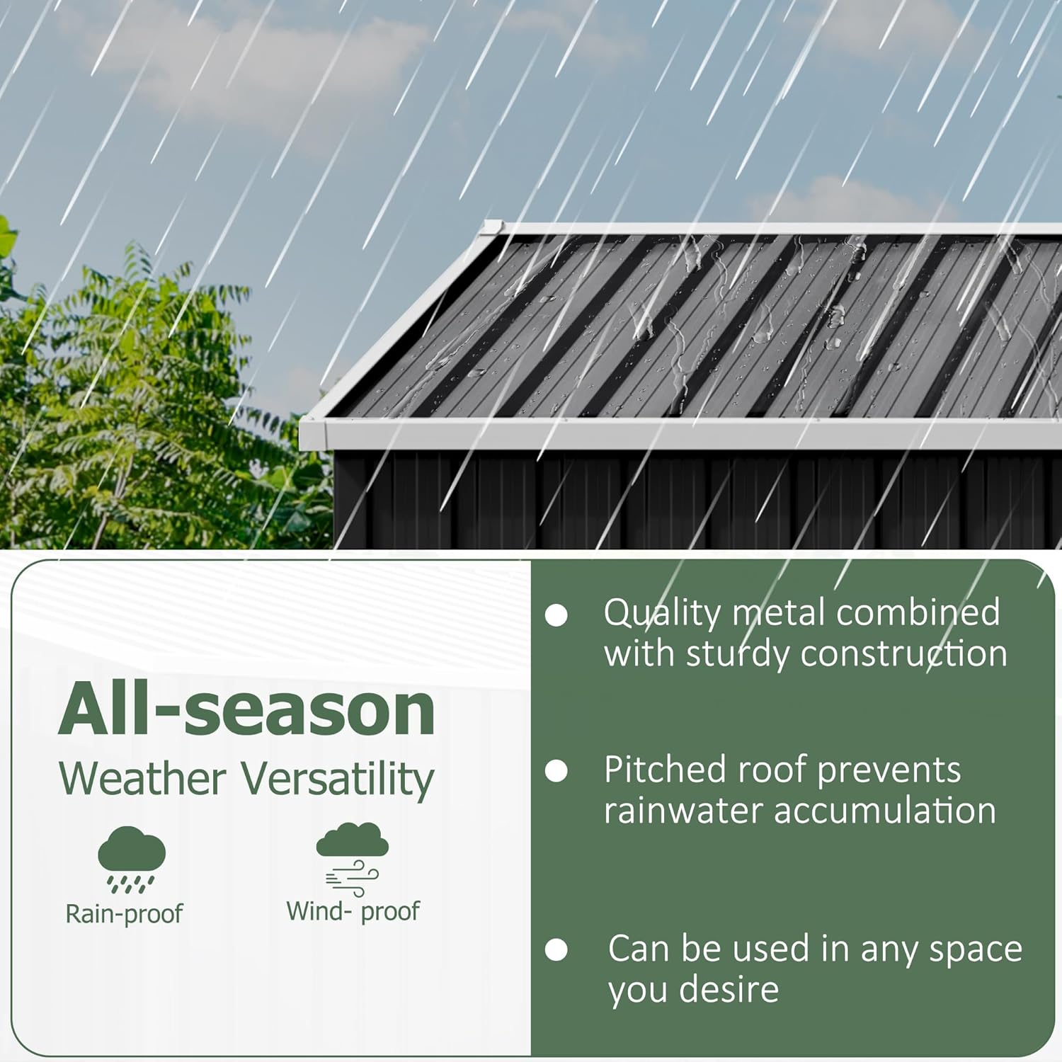 8x8 FT Outdoor Storage Shed, U - Outdoor Furniture Sale incelemesi ve fiyatı