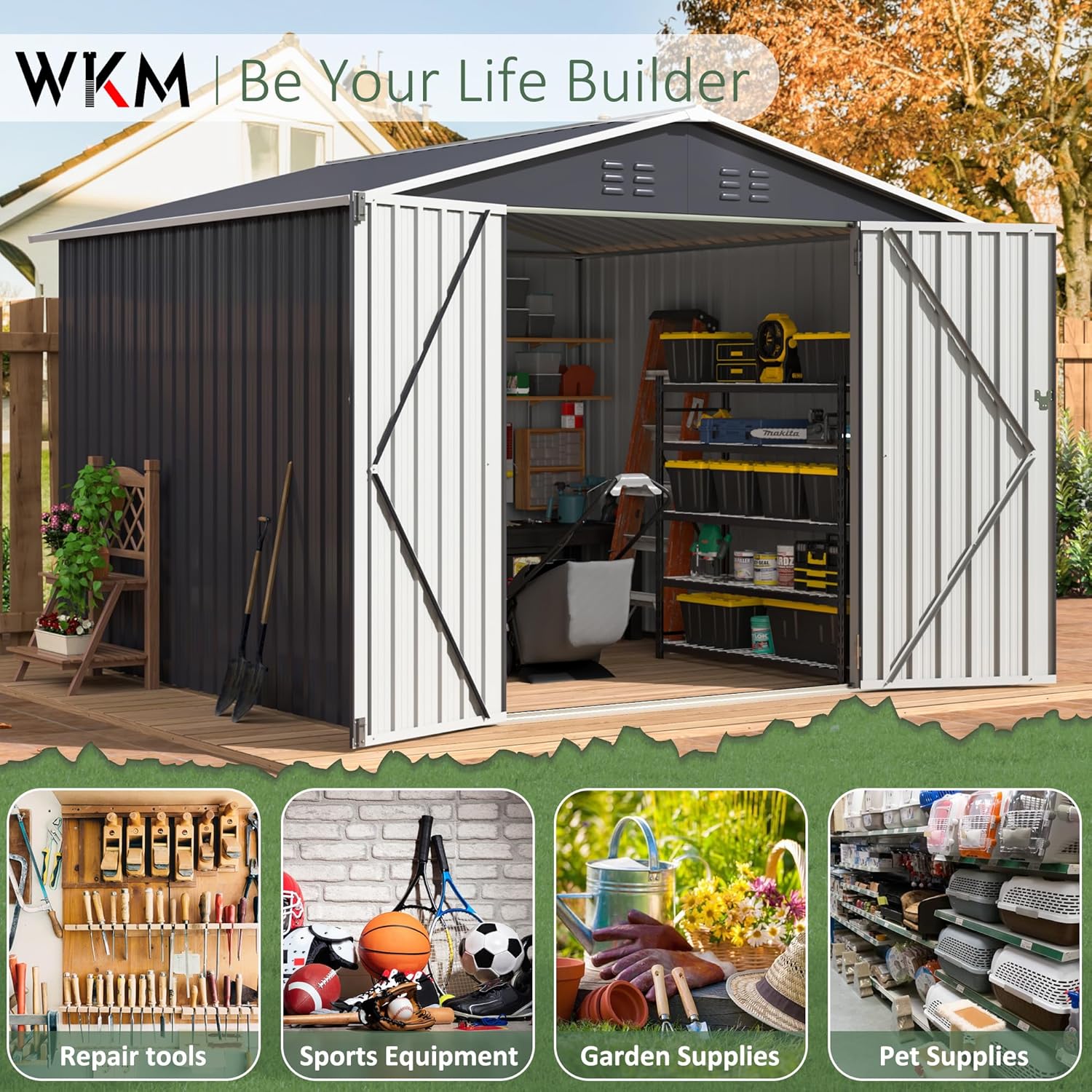 8x8 FT Outdoor Storage Shed, U - Outdoor Furniture Sale incelemesi ve fiyatı